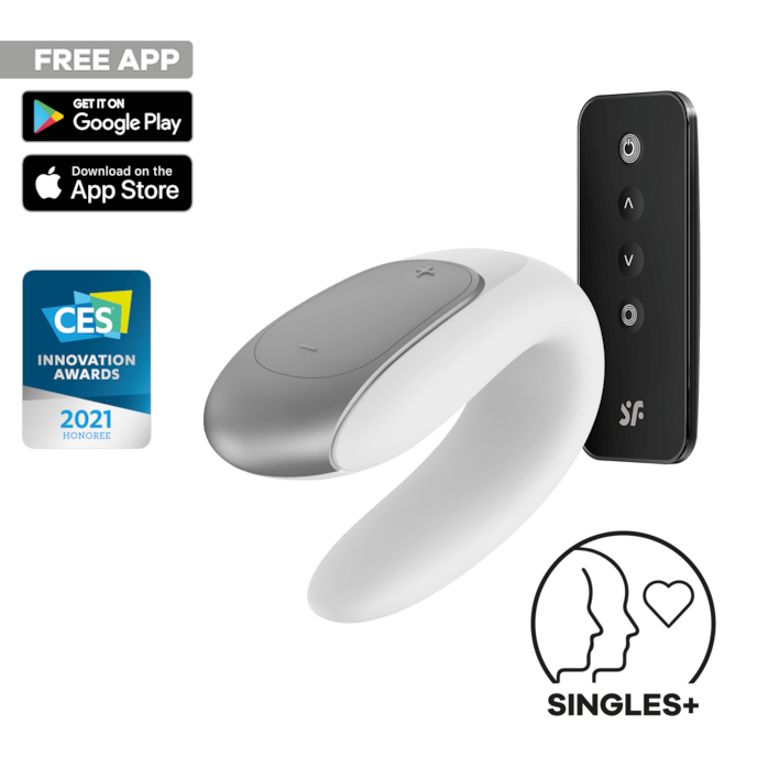 satisfyer-double-fun-connect-app-9-5-cm-avec-télécommande-Argent-Blanc-1