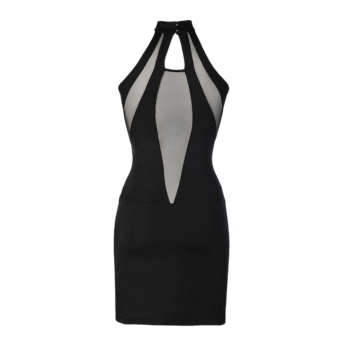 neckholder-minijurk-met-sieradendetail-Zwart-4