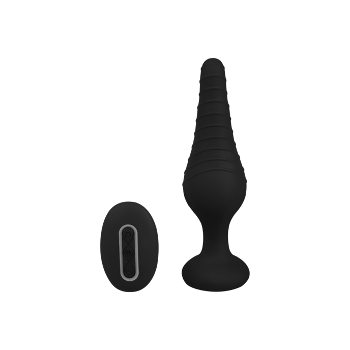 vibromasseur-anal-luxueux-15-cm-Noir-Or rose-1