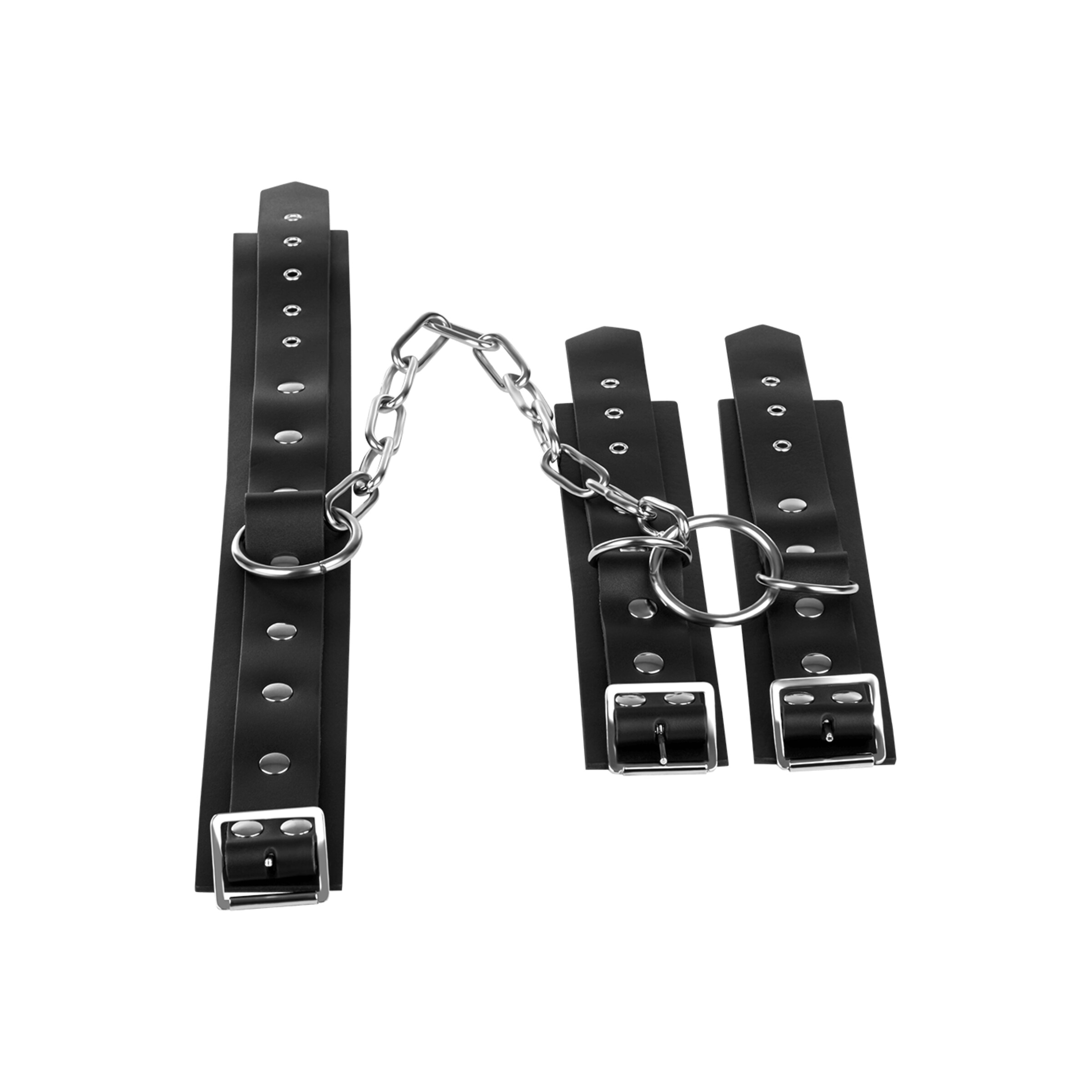 fesseln-mit-verbindungskette-Schwarz-Silber-10