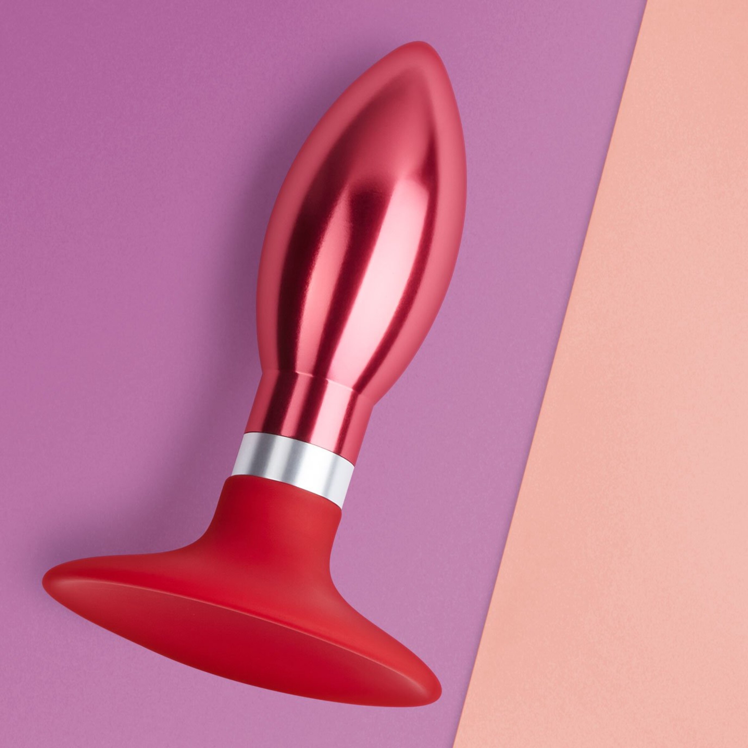 edelstahl-plug-mit-silikon-hy]saugfuß-11-cm-Bordeaux-Rot-Silber-2