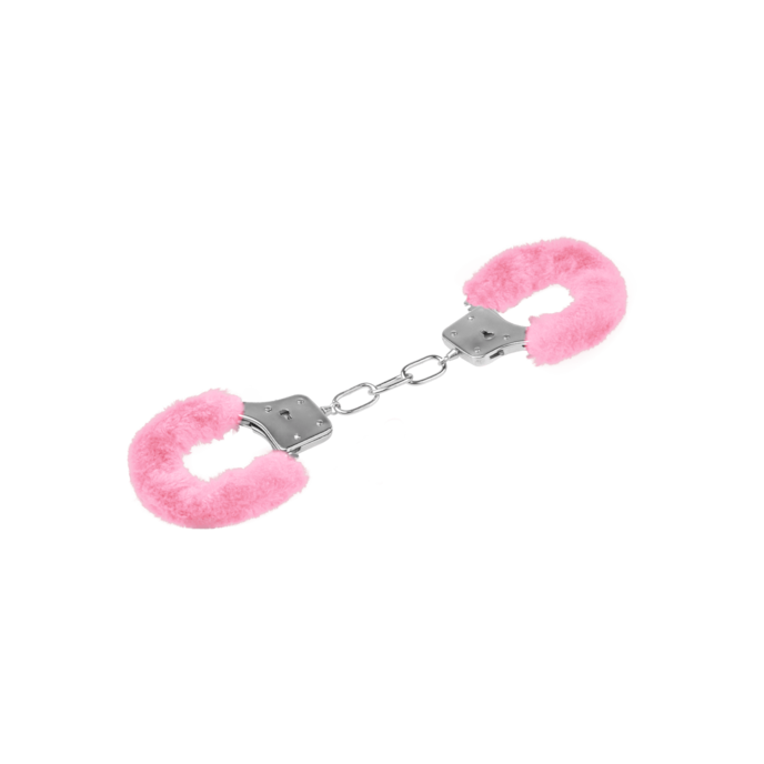 menottes-métalliques-avec-fourrure-Argent-Rose-2