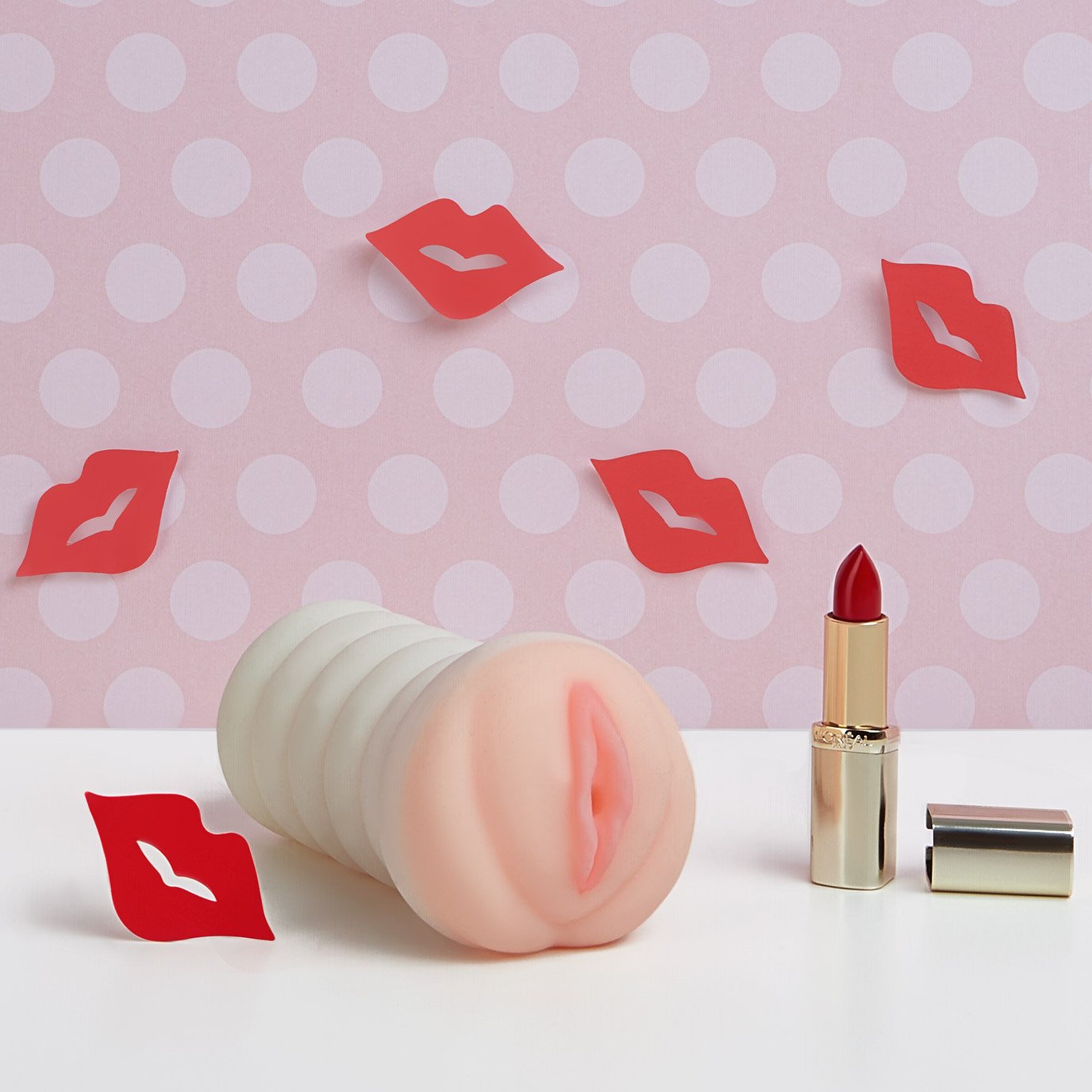 strukturierter-vagina-masturbator-15-cm-Natur-hell-Weiß-2