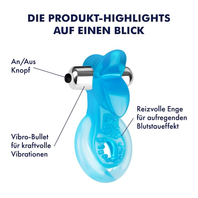 Penisring inkl. Vibro-Bullet, 1,5 - 4 cm blau online kaufen Penisring inkl. Vibro-Bullet, 1,5 - 4 cm blau online kaufen