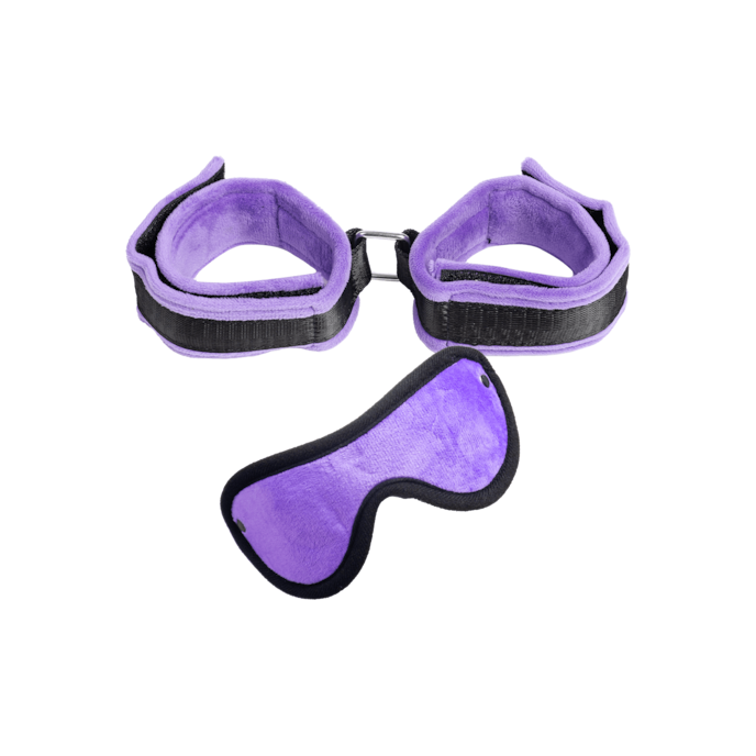 bondageset-met-pluche-3-delen-Lila-Schwarz-1