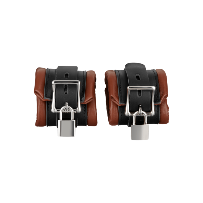 menottes-verrouillables-et-rembourrées-Brun-Noir-4