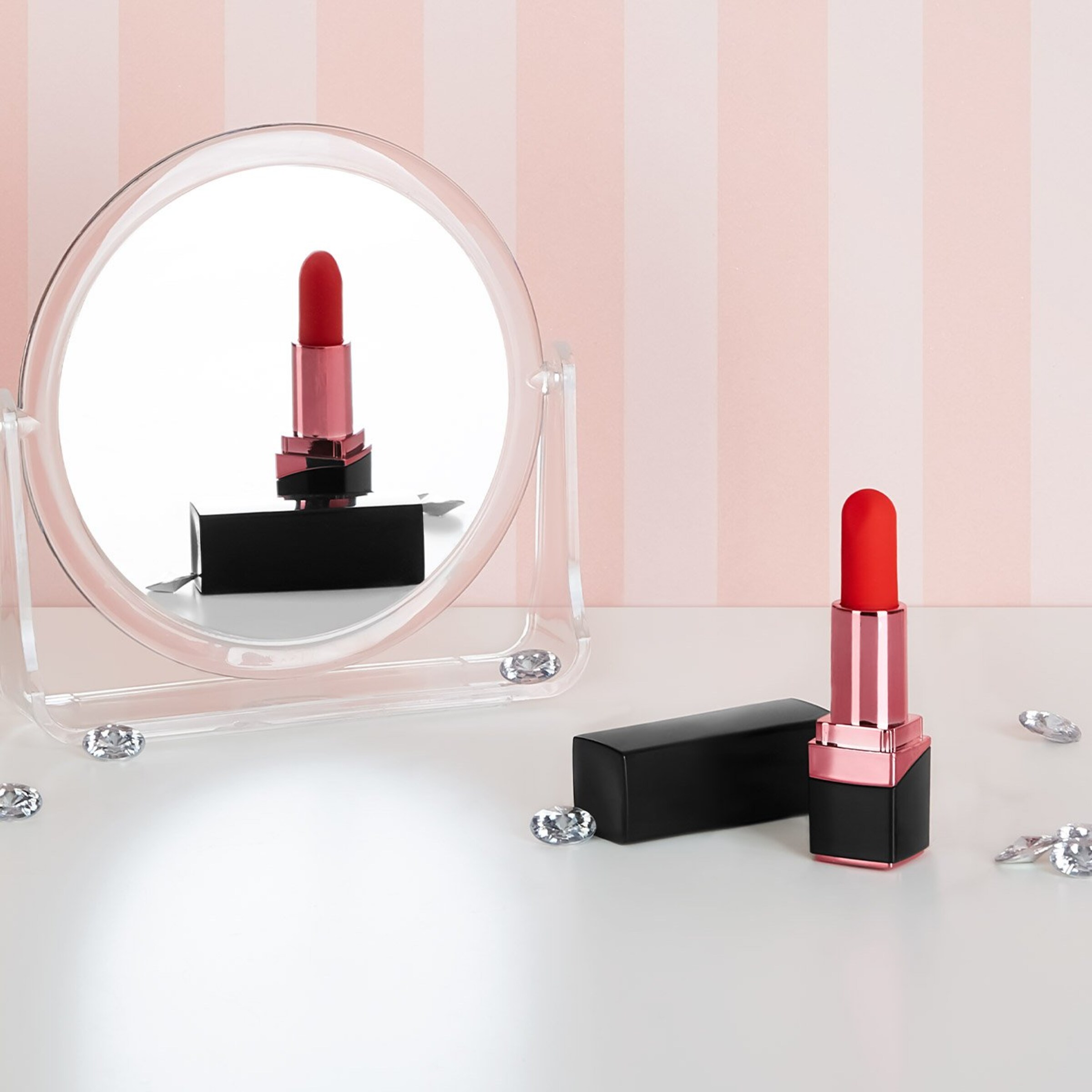 minivibrator-in-lippenstift[nbhy]design-9-cm-Rood-Rosegoud-Zwart-2
