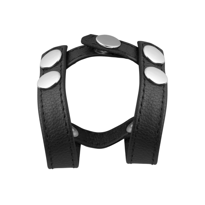 penis--en-teelbalmanchette-van-leer-Zwart-4