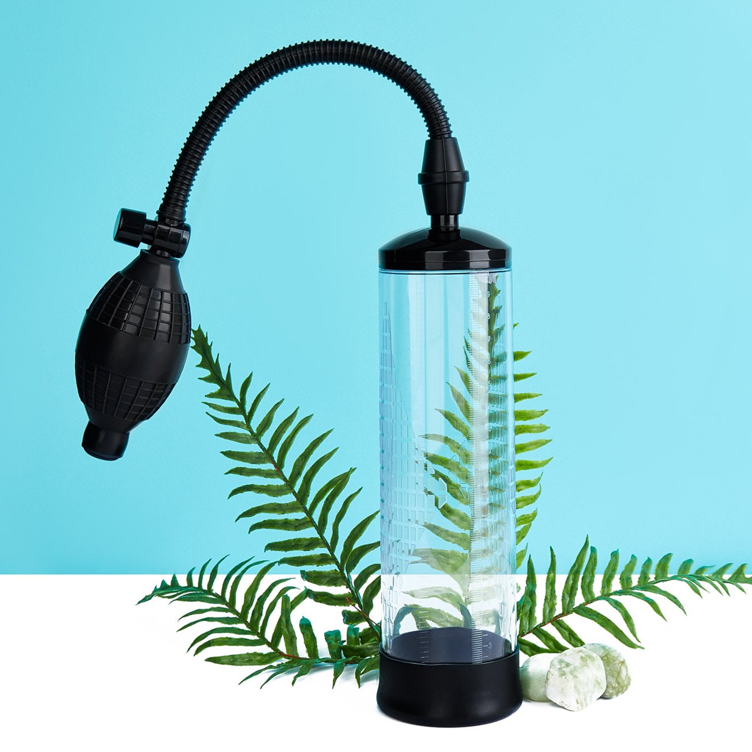 pompe-à-pénis-avec-pompe-manuelle-22-cm-Noir-Transparent-2