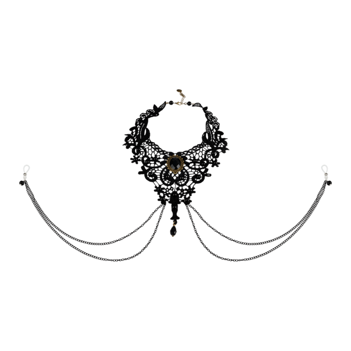 kanten-collier-met-nippelklemmen-Zwart-6