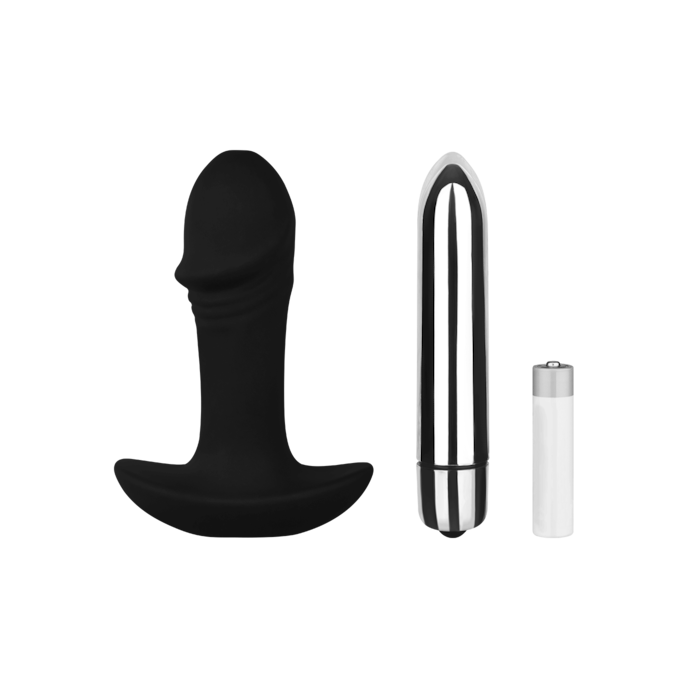 vibromasseur-anal-naturel-9-9-cm-Argent-Noir-1