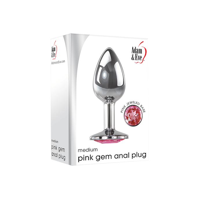 medium-pink-gem-anal-plug-8-5-cm-Pink-Zilver-3