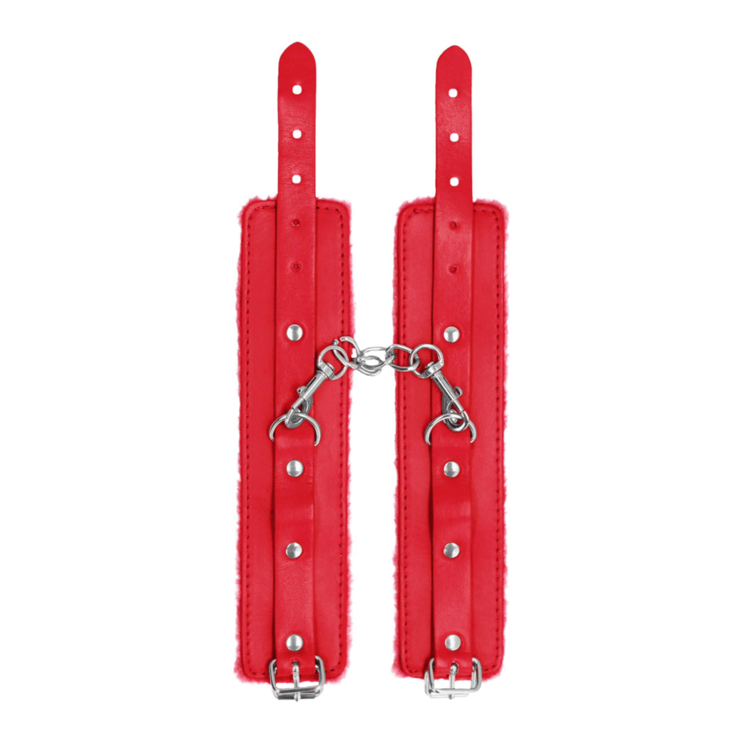 plush-leather-handcuffs-Rood-2