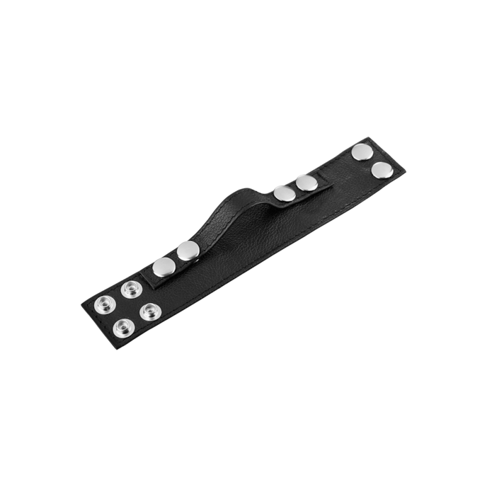 gaine-luxueuse-en-cuir-pour-pénis-Argent-Noir-3