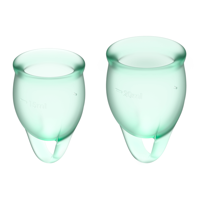 satisfyer-feel-confident---set-van-2-menstruatiecups-15-&-20-ml-Hellgrün-4
