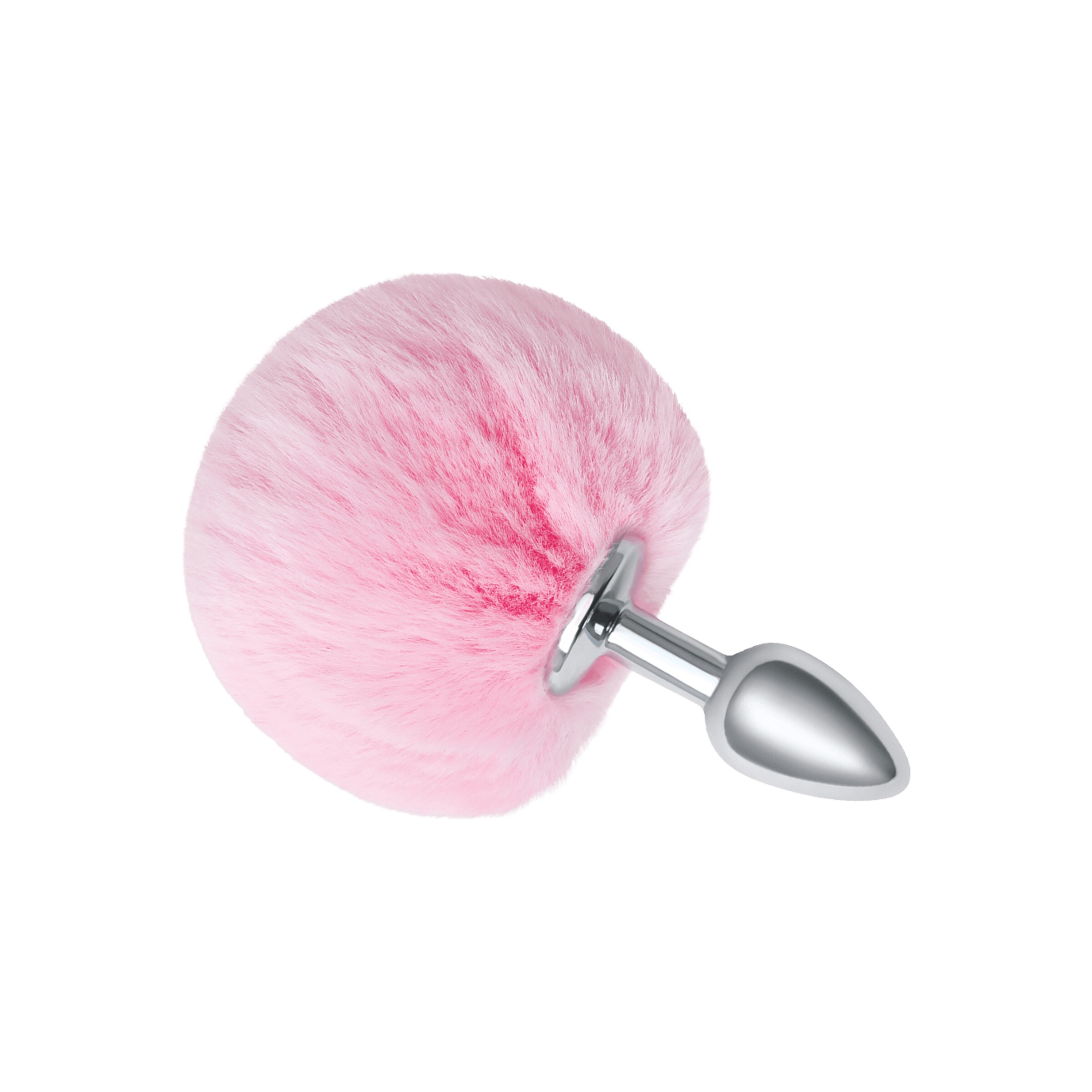 fluffy-bunny-tail---metal-butt-plug-12-cm-Roze-Zilver-1
