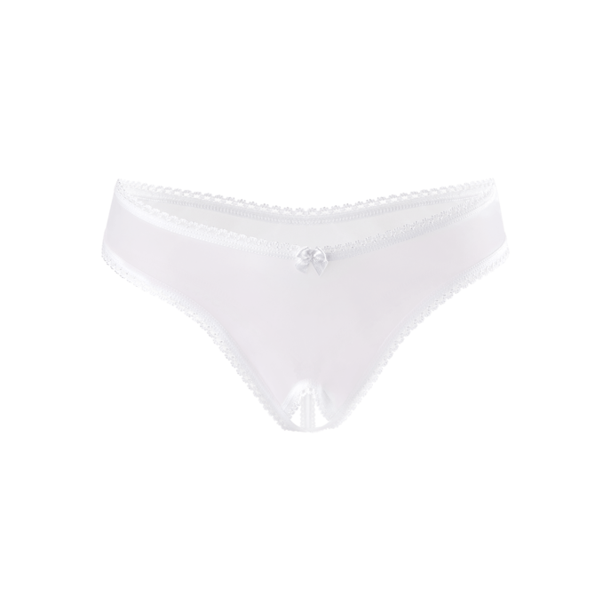 ouvert-string-élégant-avec-coutures-décoratives-Blanc-1