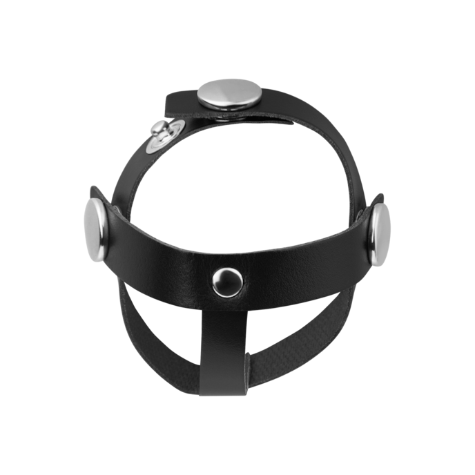 penis--en-teelbalmanchette-van-leer-Zwart-3