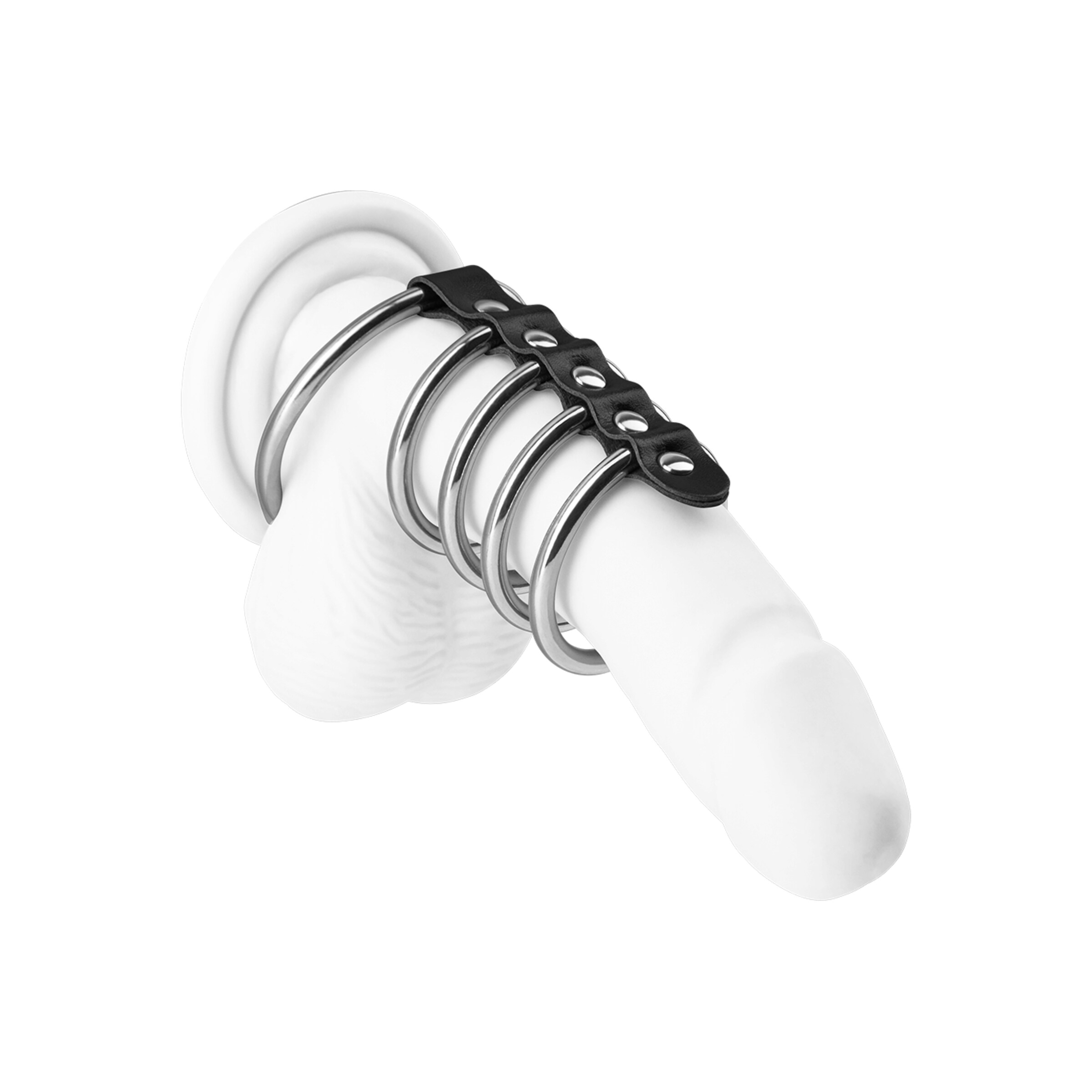 manchette-pénienne-avec-5-anneaux-4---5-5-cm-Argent-Noir-2