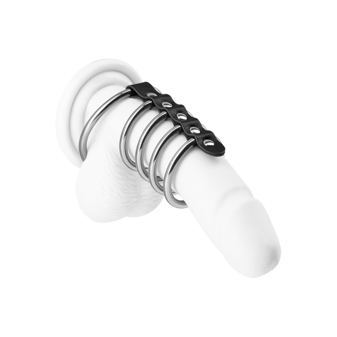 manchette-pénienne-avec-5-anneaux-4---5-5-cm-Argent-Noir-2