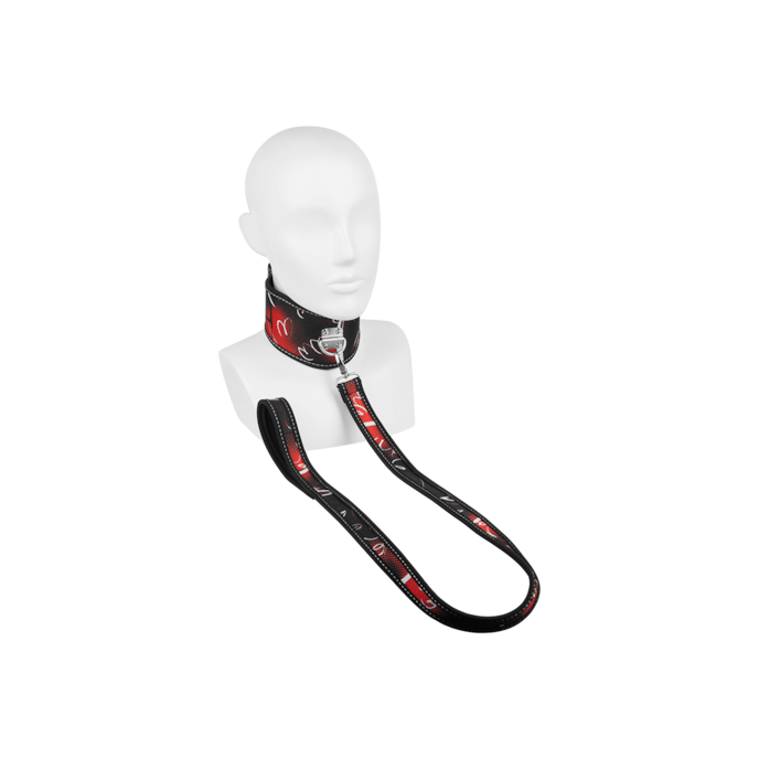 brede-halsband-met-riem-2-delen-Rood-Wit-Zwart-1