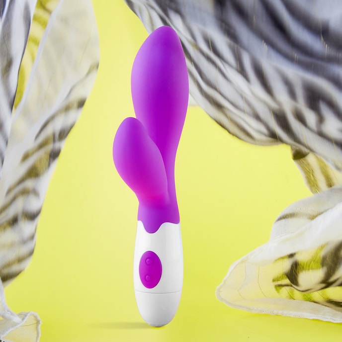 gebogen-siliconen-rabbit-20-cm-Pink-Wit-2