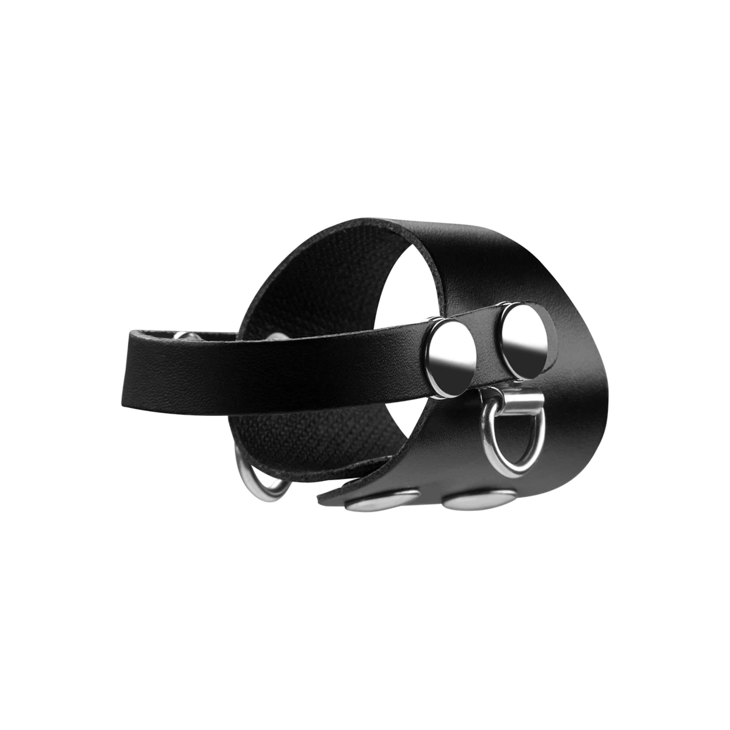 eikelmanchet-met-riemen-Zwart-3