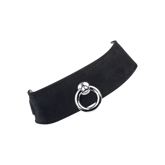 collier-en-cuir-avec-o-ring-Noir-1