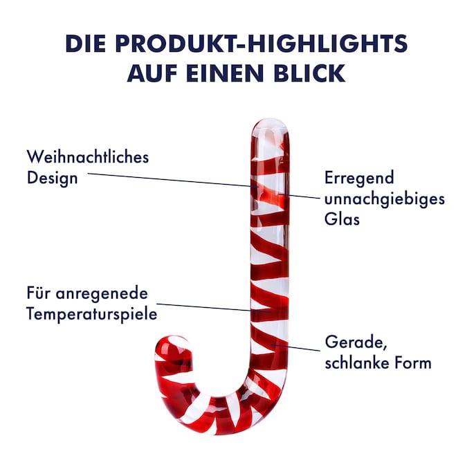 Dildo in Zuckerstangen-Optik, 20,5 cm rot online kaufen Dildo in Zuckerstangen-Optik, 20,5 cm rot online kaufen