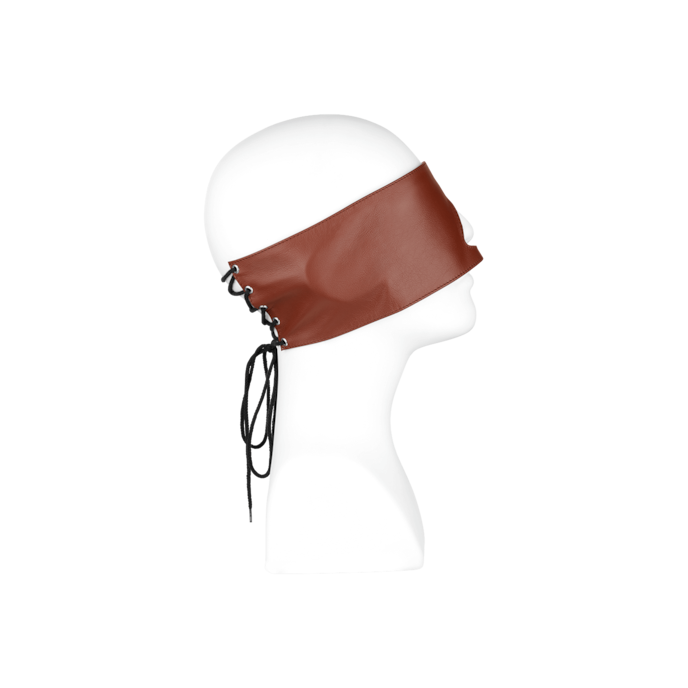 ondoorzichtig-leren-masker-met-veters-Braun-2