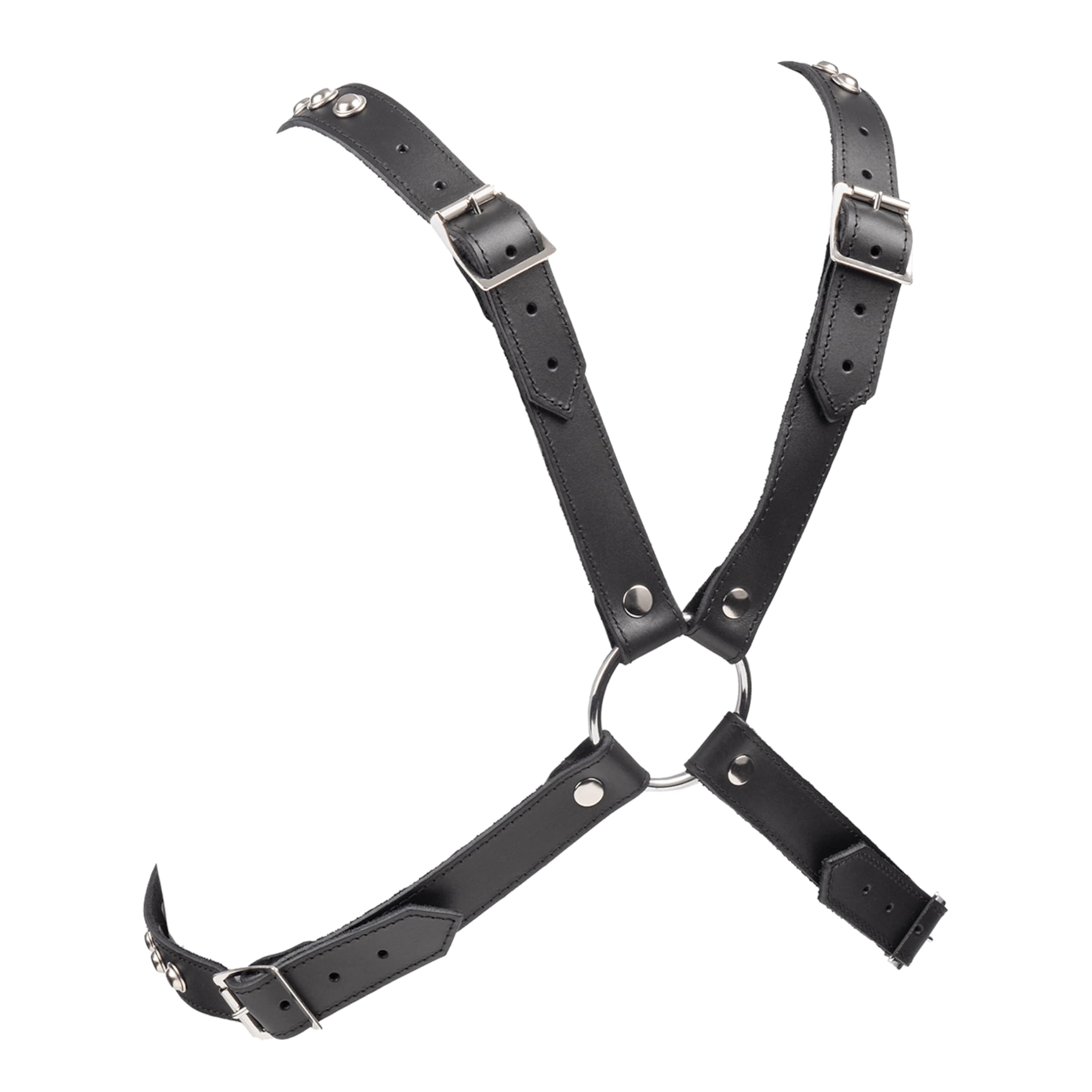 harnais-en-cuir-avec-clous-Argent-Noir-2