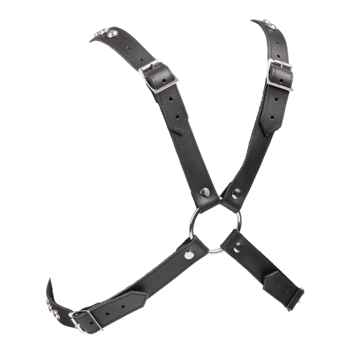 harnais-en-cuir-avec-clous-Argent-Noir-2