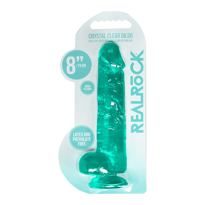crystal-clear---dildo-with-balls-21-cm-Turkoois-4