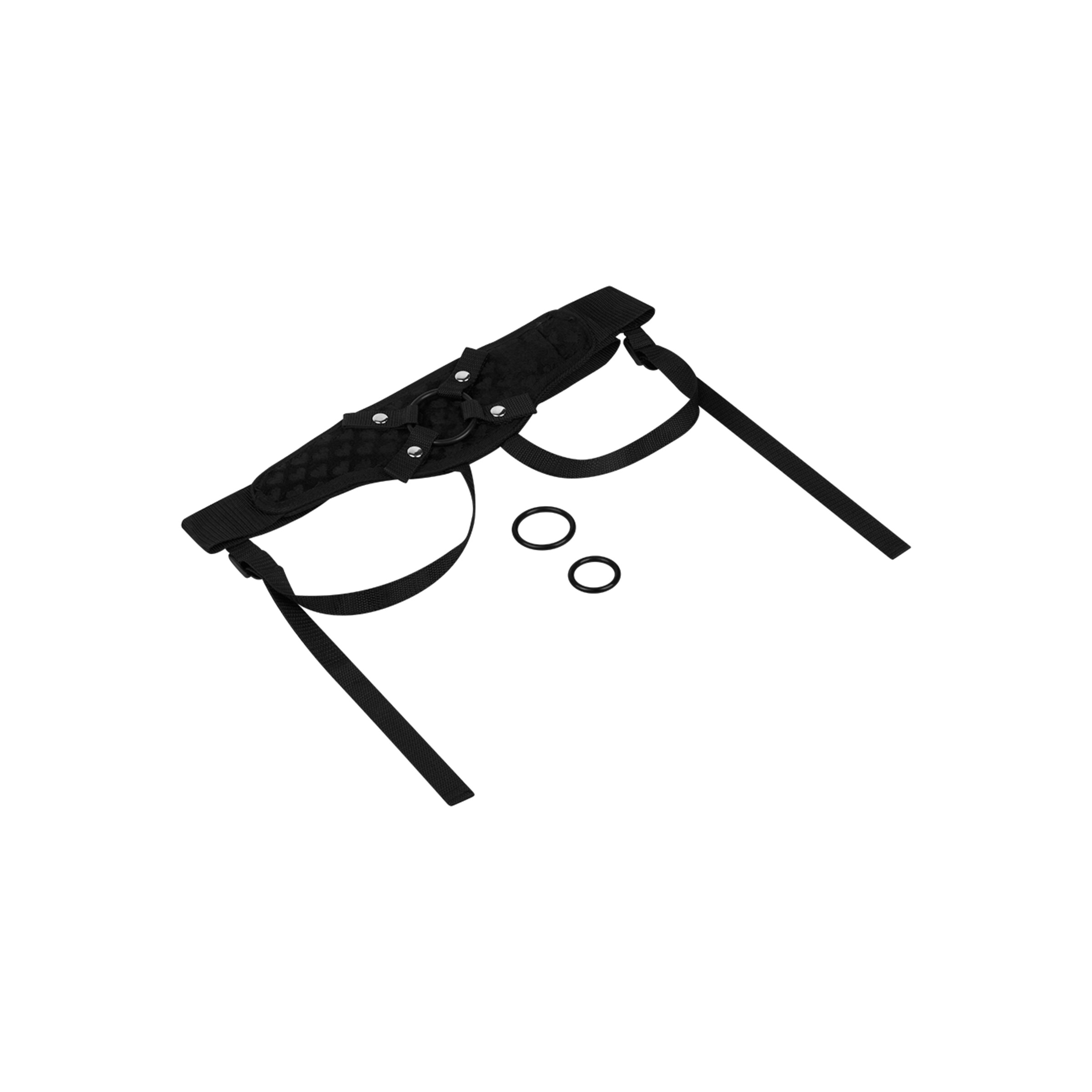 strap-on-rembourré-à-motif-cœur-4-pièces-Argent-Noir-5