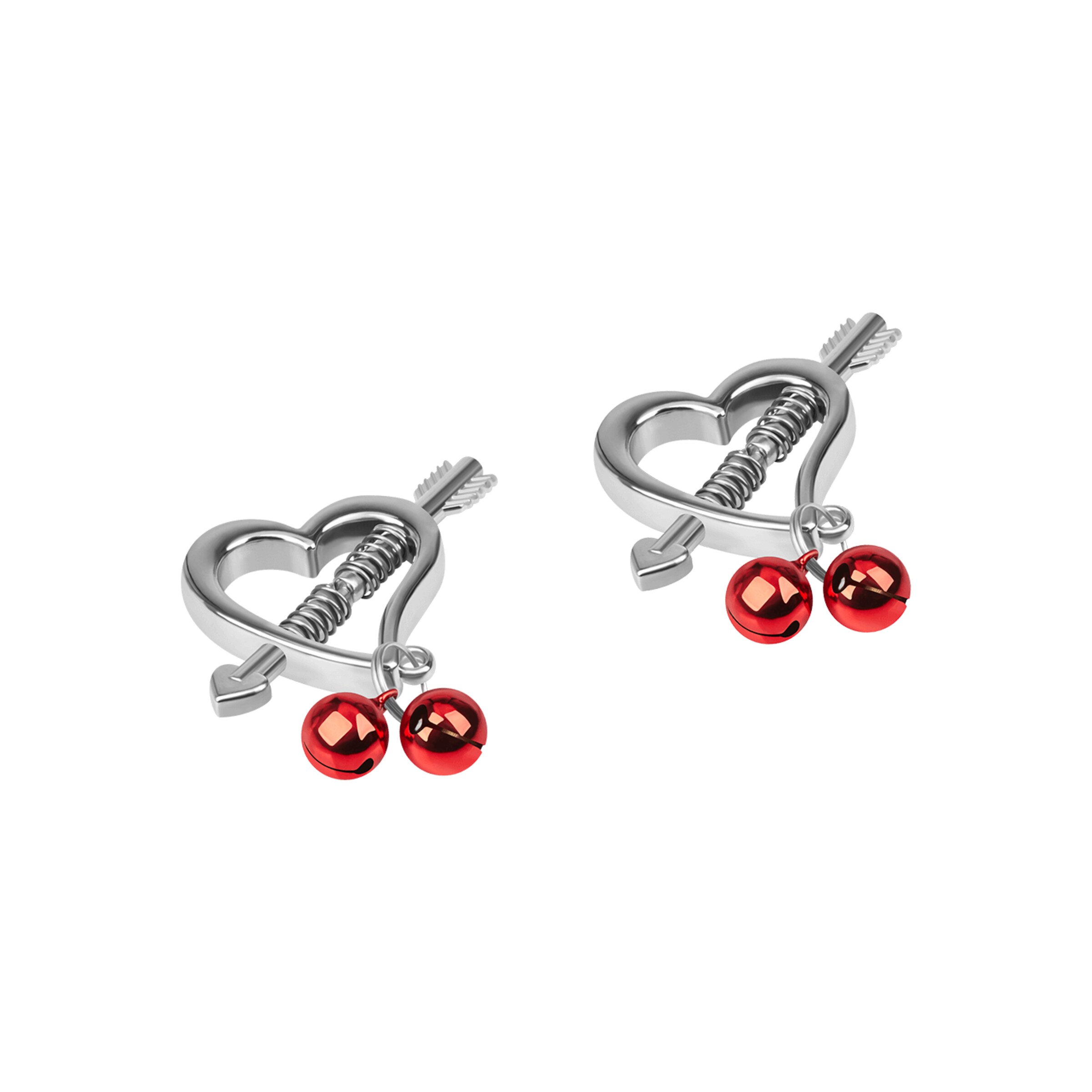 hartvormige-tepelklemmen-Rood-Zilver-2