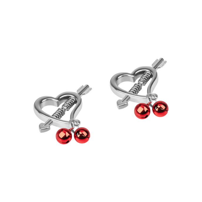 hartvormige-tepelklemmen-Rood-Zilver-2