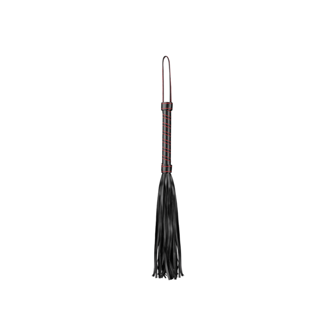 flogger-en-simili-cuir-élégant-Noir-Rouge-2