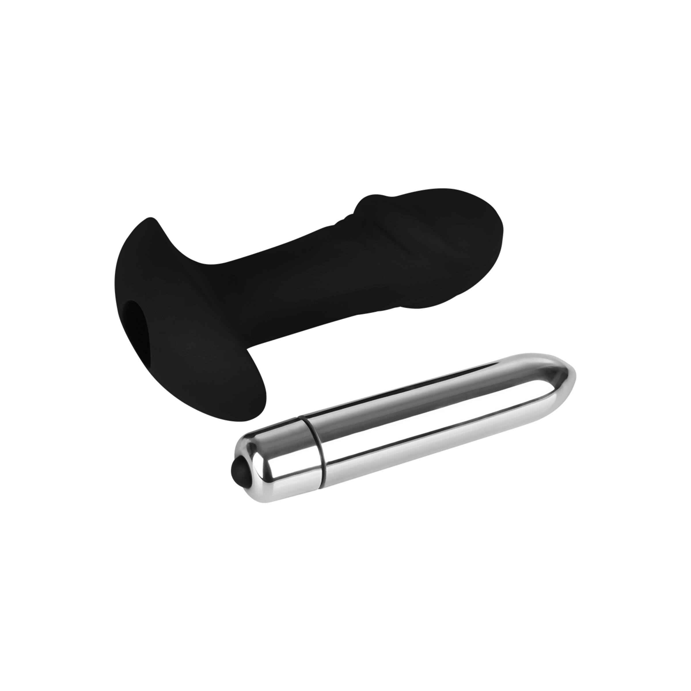 natuurlijke-anale-vibrator-9-9-cm-Zilver-Zwart-7