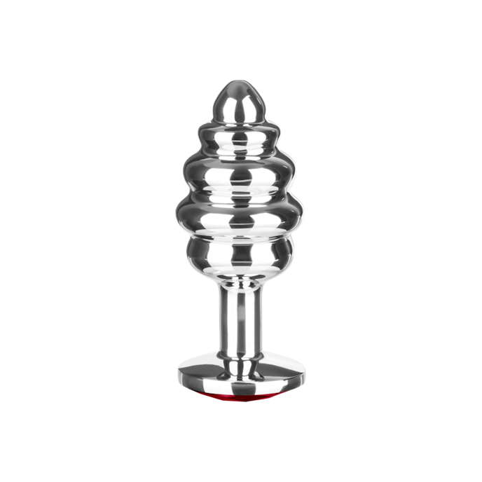 gerillter-analplug-mit-kristall-7-cm-Beere-Silber-4