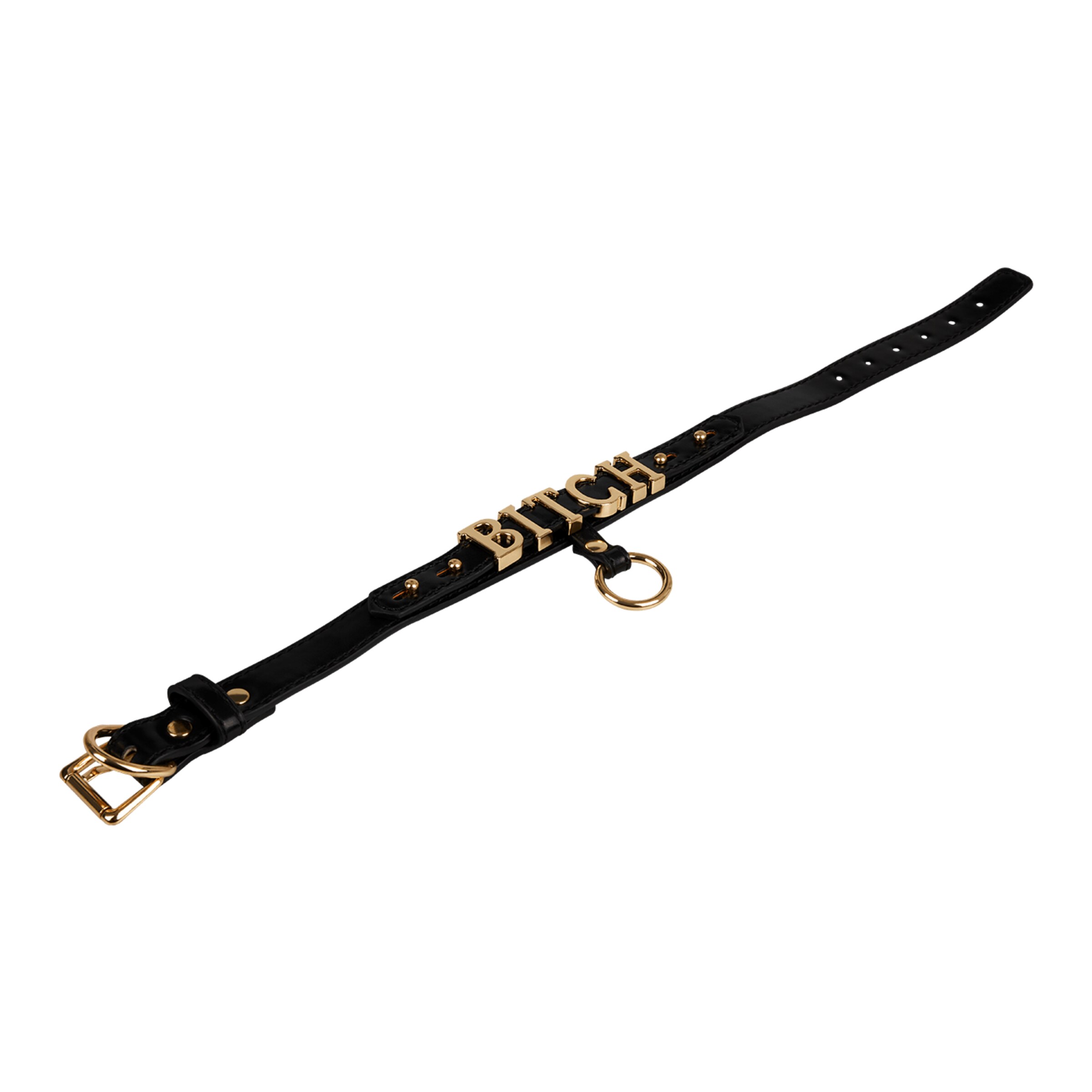 bitch[nbhy]halsband-im-lederlook-Gold-Schwarz-4