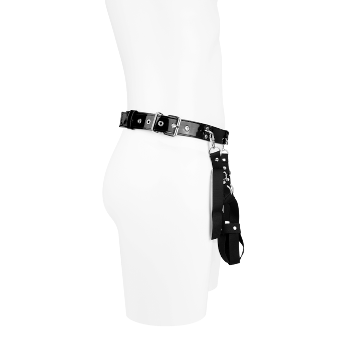 riem-in-laklook-met-afneembare-peniskooien-Zwart-2