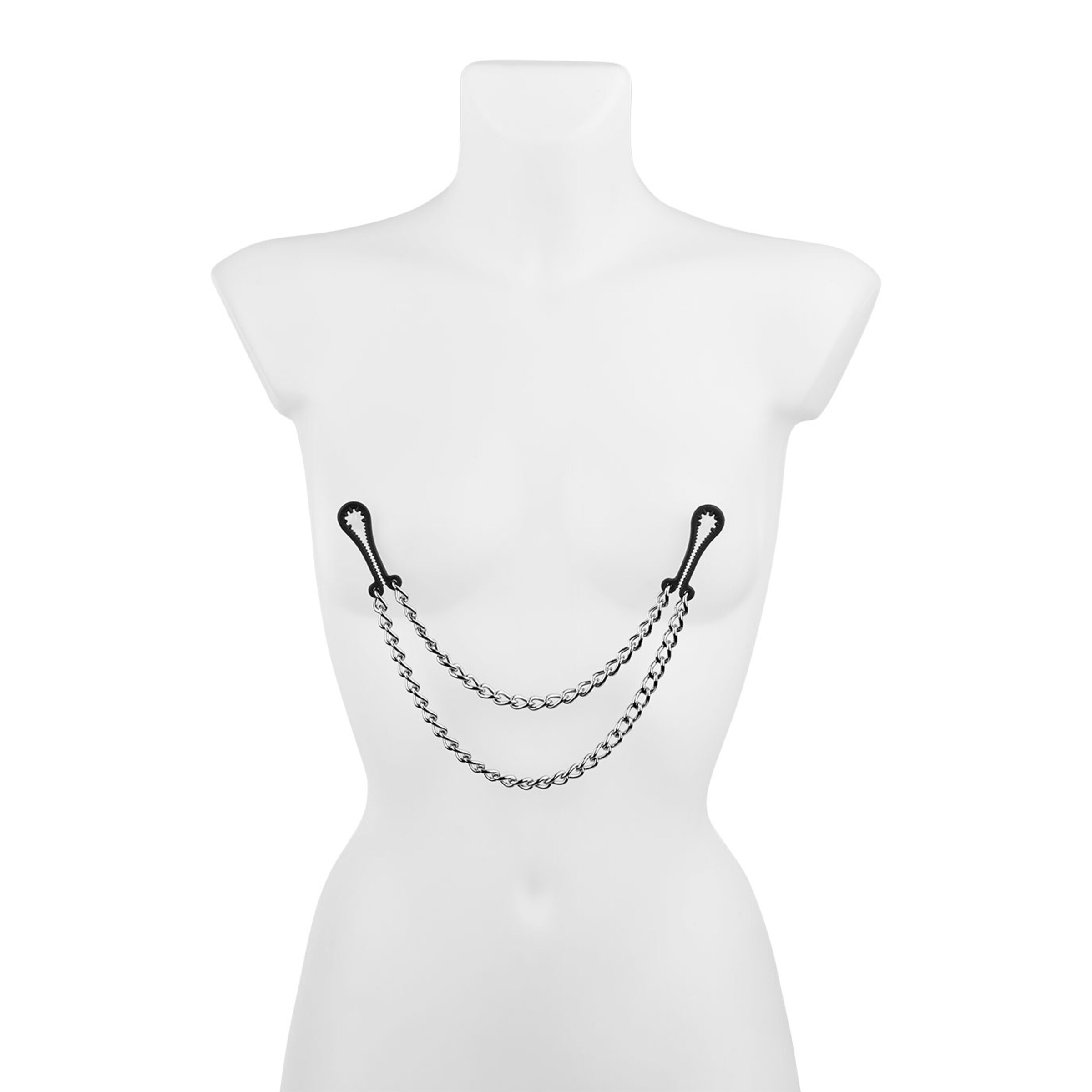 pinces-à-tétons-avec-double-chaîne-Argent-Noir-2