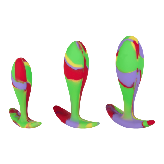 ensemble-coloré-de-plugs-anaux-en-silicone-3-pièces-Multicolore-1