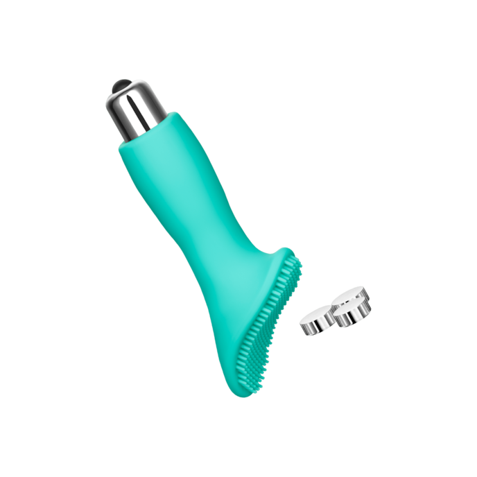 noppenplezier-vibrator-van-siliconen-11-5-cm-Turkoois-Zilver-1