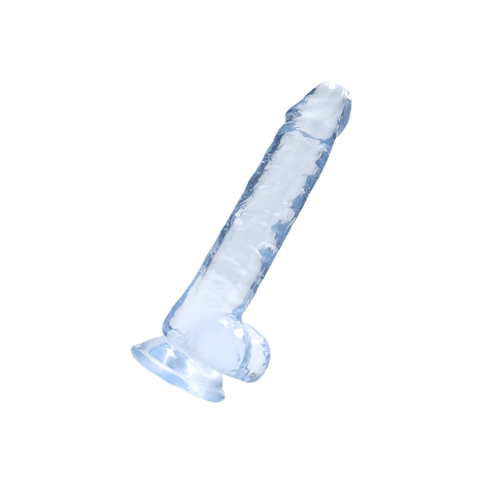 crystal-clear---dildo-with-balls-19-cm-Lichtblauw-1