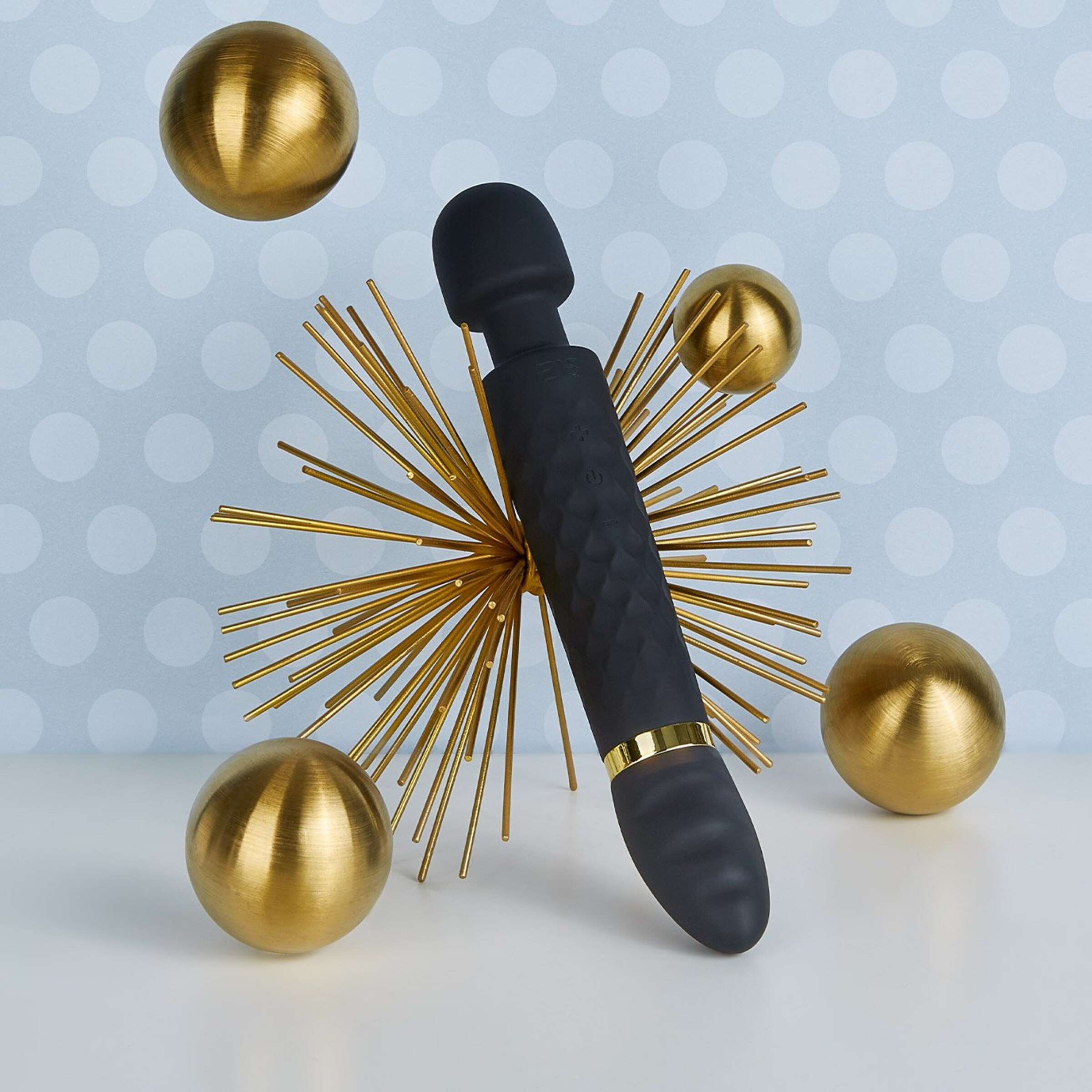 masseur-réversible-en-silicone-25-cm-Noir-Or-2