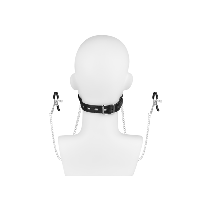 bâillon-boule-avec-pinces-Argent-Noir-3