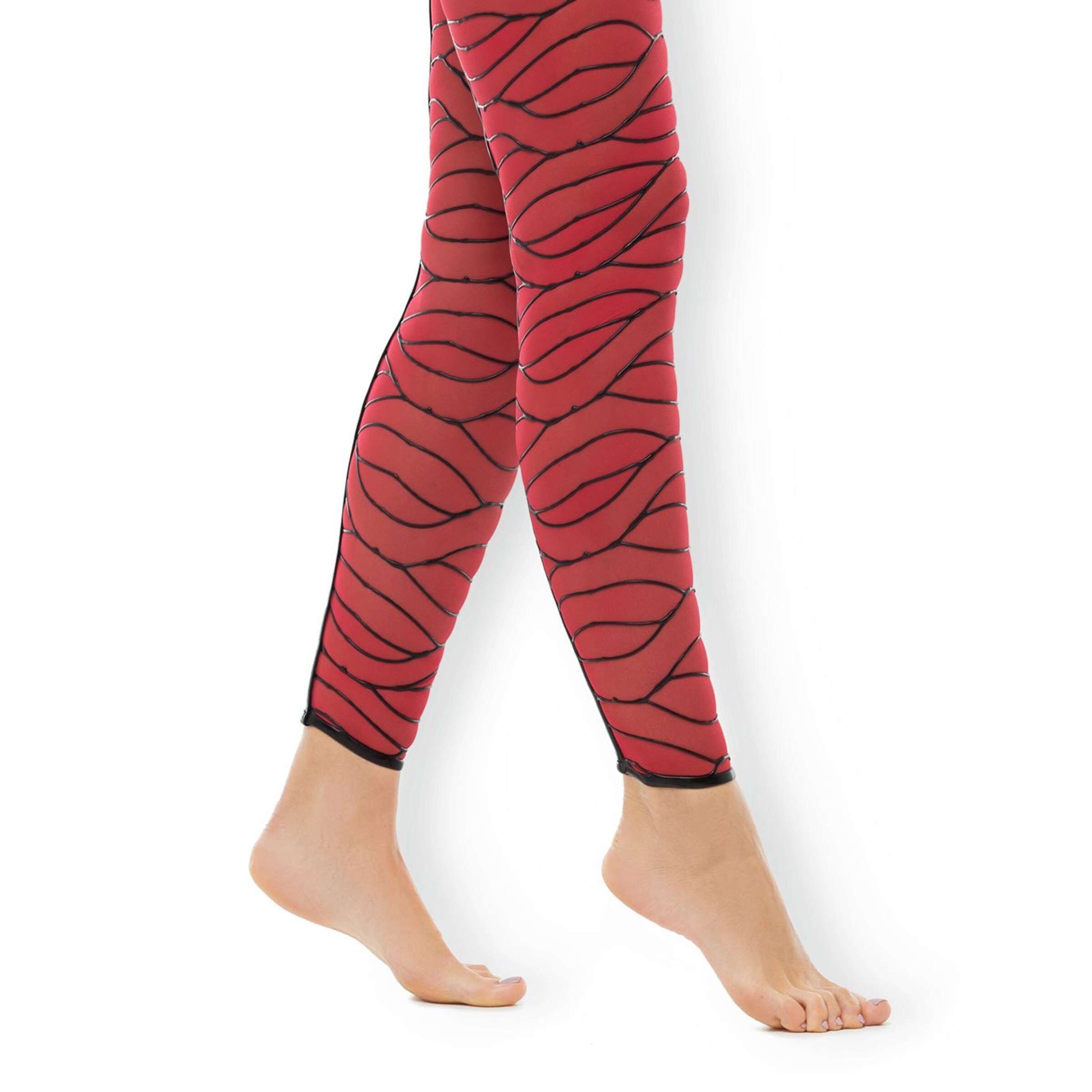 footless-thigh-highs-Rood-Zwart-4