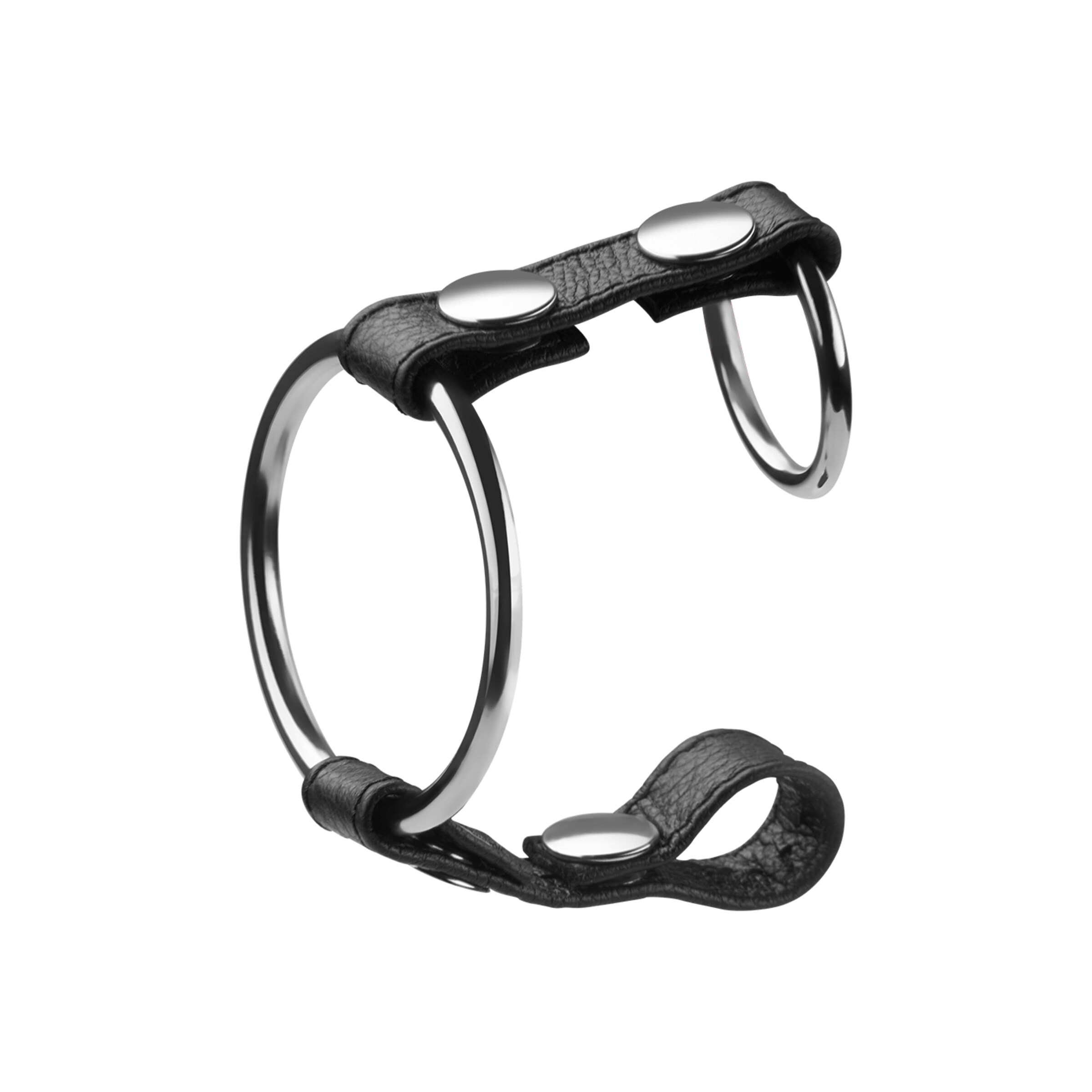 manchette-pour-pénis-et-testicules-3-5-&-5-cm-Argent-Noir-3