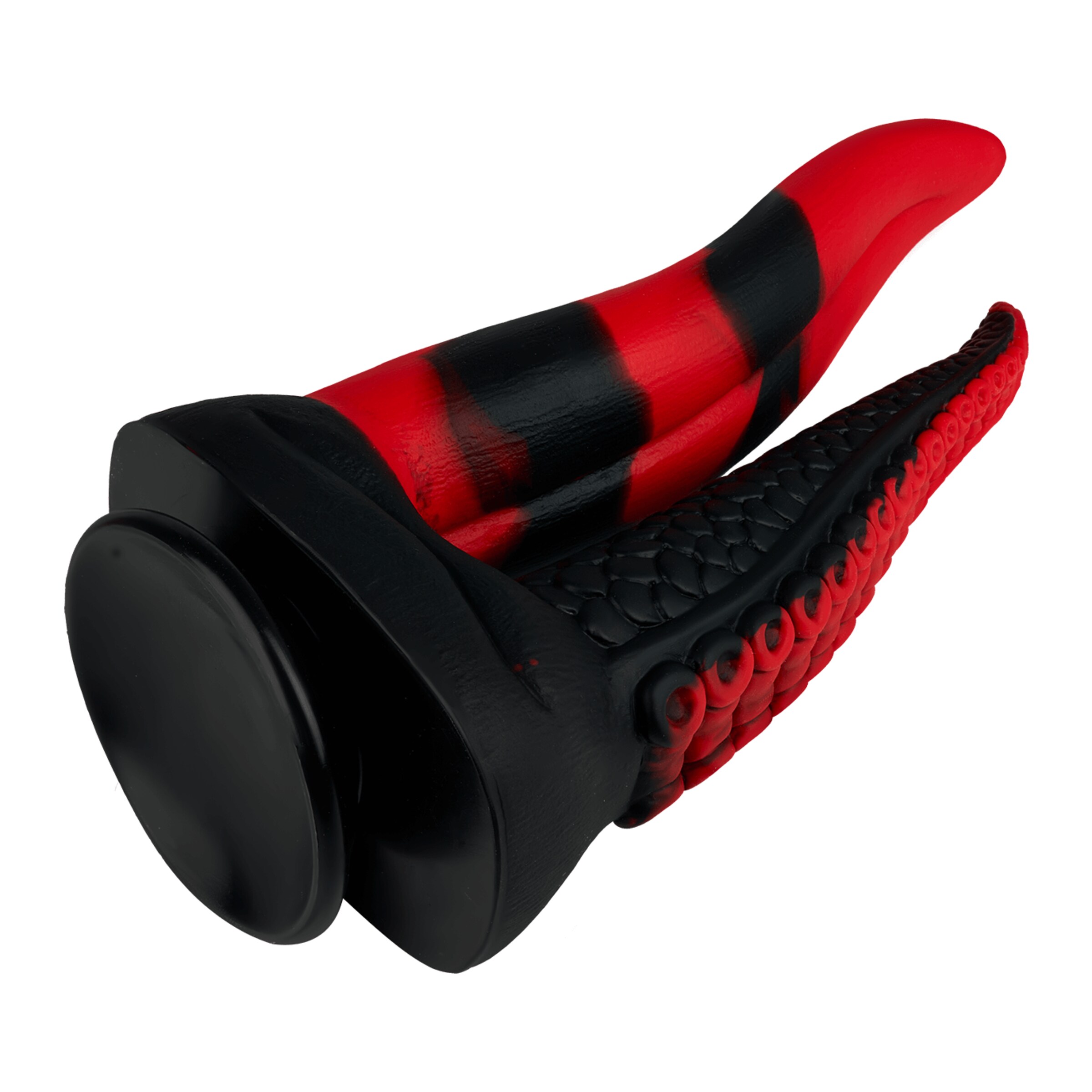 verspielter-tentakel-doppeldildo-mit-saugfuß-24-5-cm-Rot-Schwarz-5